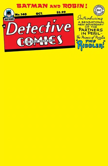 Detective Comics #140 Facsimile Edition Cvr B Blank Card Stock Var 1