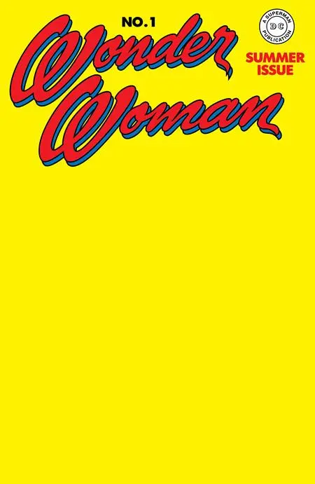 Wonder Woman #1 (1942) Facsimile Edition Cvr C Blank Card Stock Var 1