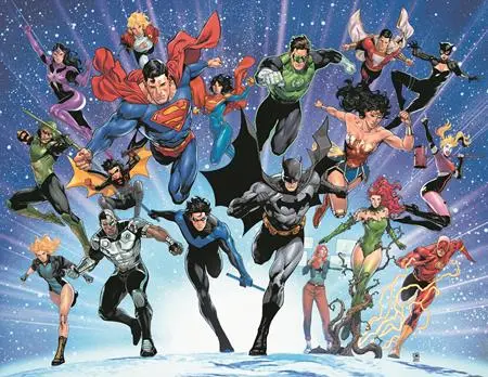 Justice League Unlimited #1 Cvr H Daniel Sampere Wraparound Raised Uv Foil Var 1