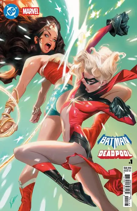 Dc Marvel Batman Deadpool #1 (One Shot) Cvr L Alexander Lozano Wonder Woman Ms Marvel Card Stock Var 1