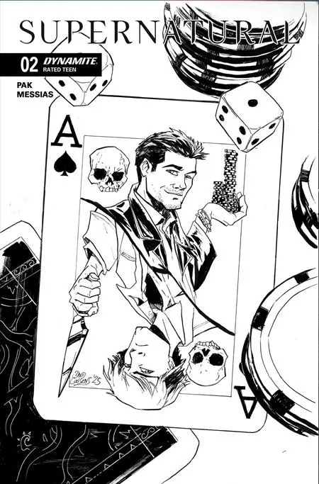 Supernatural #2 Cvr K Inc 1:7 David Cousens Line Art Foc Bonus Var 1