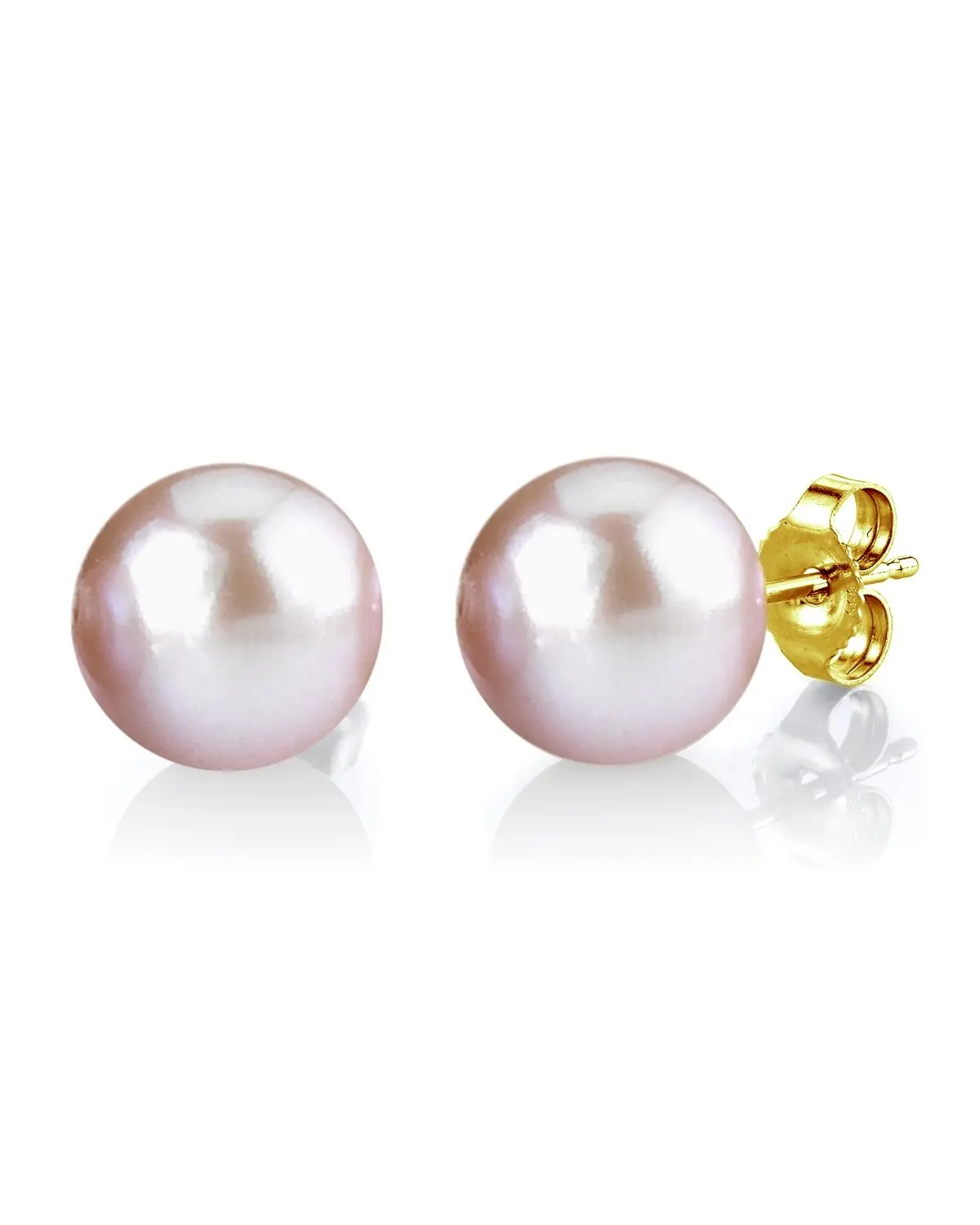 6Mm Pink Fresh Water Pearl Stud Earrings 1