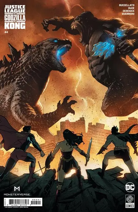 Justice League Vs Godzilla Vs Kong #4 (Of 7) Cvr D Inc 1:25 Jorge Molina Card Stock Var 1