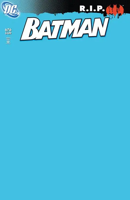 Batman #676 Facsimile Edition Cvr C Blank Card Stock Var 1