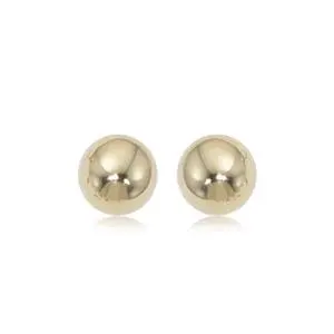 14K Yellow  Gold  7Mm Ball Earrings 1