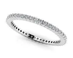 14K White Gold Diamond Eternity Band 1