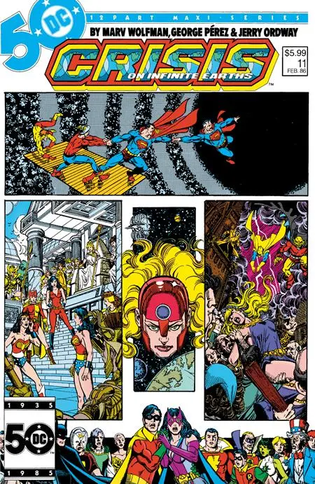 Crisis On Infinite Earths #11 Facsimile Edition Cvr B George Perez Foil Var 1