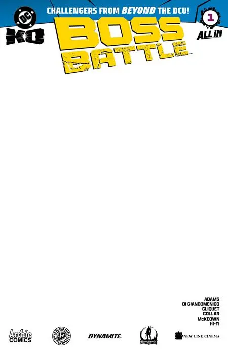 Dc K.O. Boss Battle #1 (One Shot) Cvr H Blank Card Stock Var 1