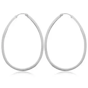 Sterling Silver Large Teardrop Earrings 1