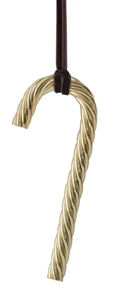 Twist Candy Cane Gold Ornament 1