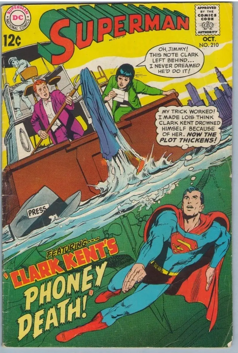 Superman 210 (Oct 1968) Vg- (3.5) 1