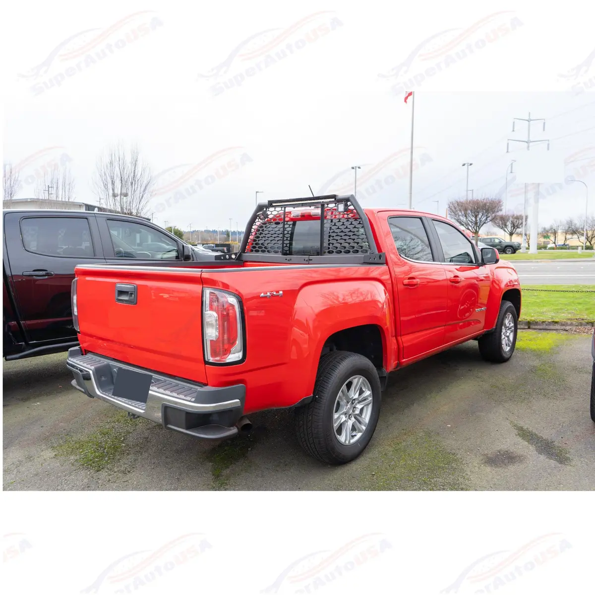 For Gmc Canyon Led Reinforced Steel Adjustable Roll Bar Headache Chase Rack 1
