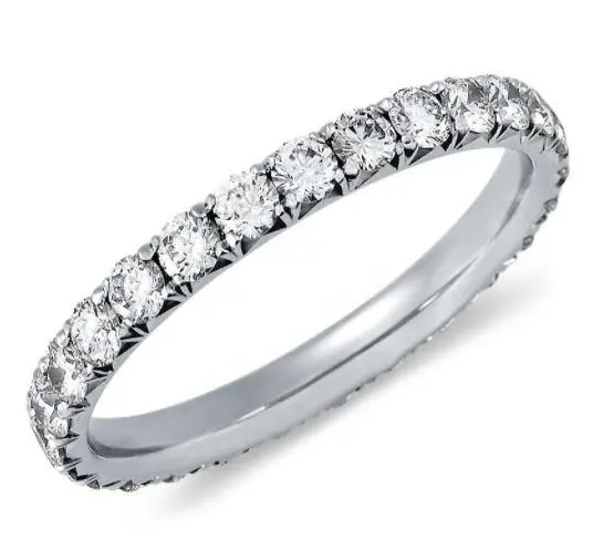 14K White Gold Eternity Anniversary Ring 1