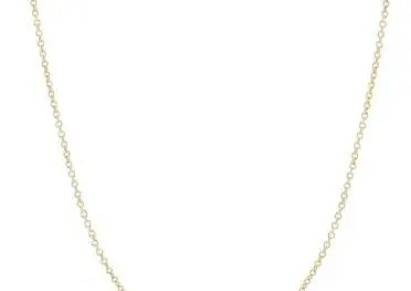 14K White Gold 1Mm Curb Chain Length 15 1