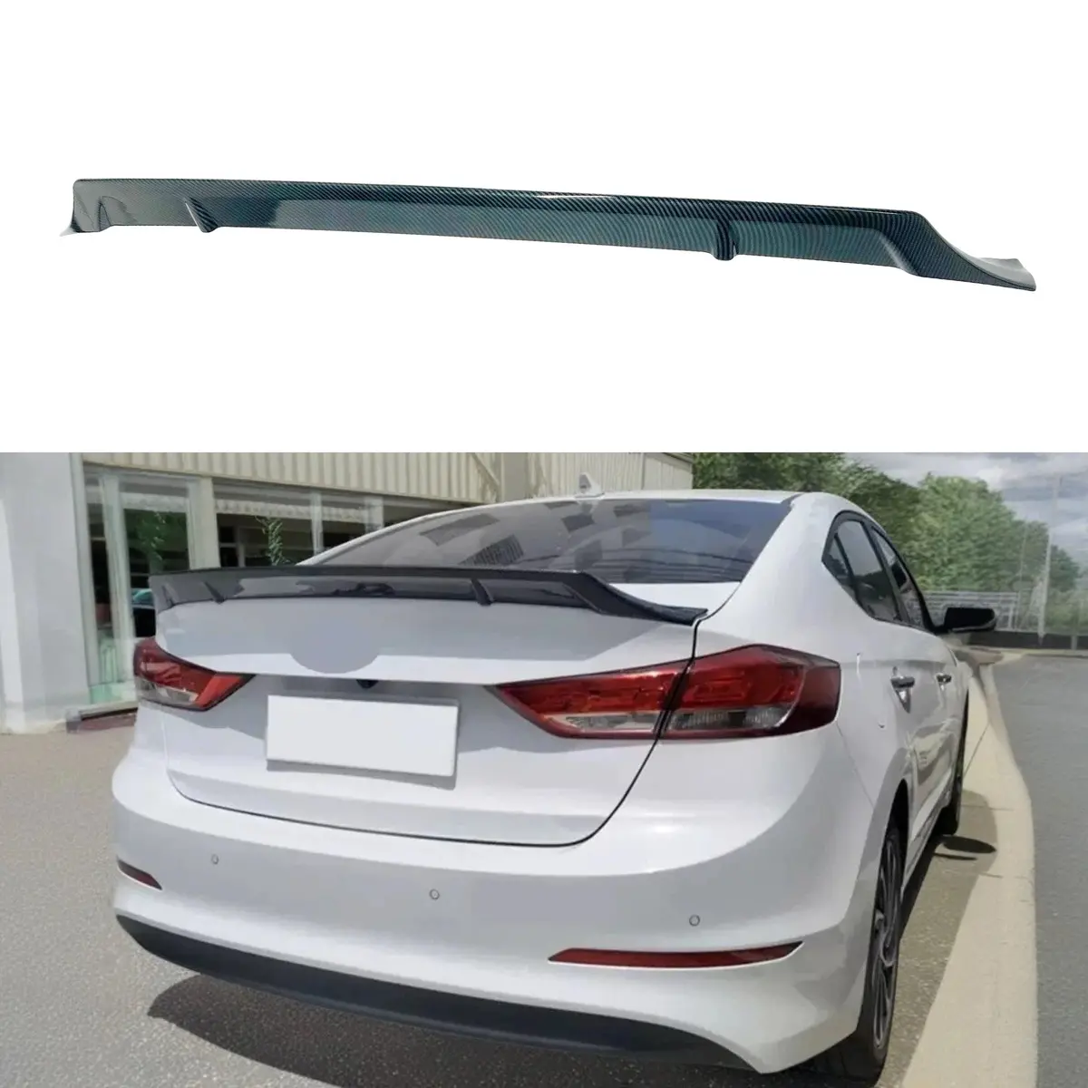 Fits Hyundai Elantra 2017-2020 Rear Spoiler Wing Carbon Fiber 1