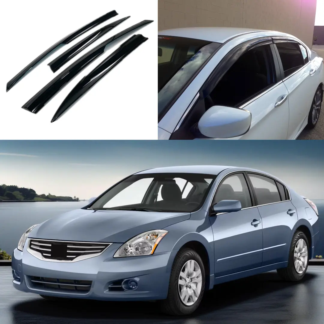 Fit 2019-2023 Nissan Altima 3D Mugen Style Vent Window Visors Rain Sun Wind Guards Shade Deflectors 1