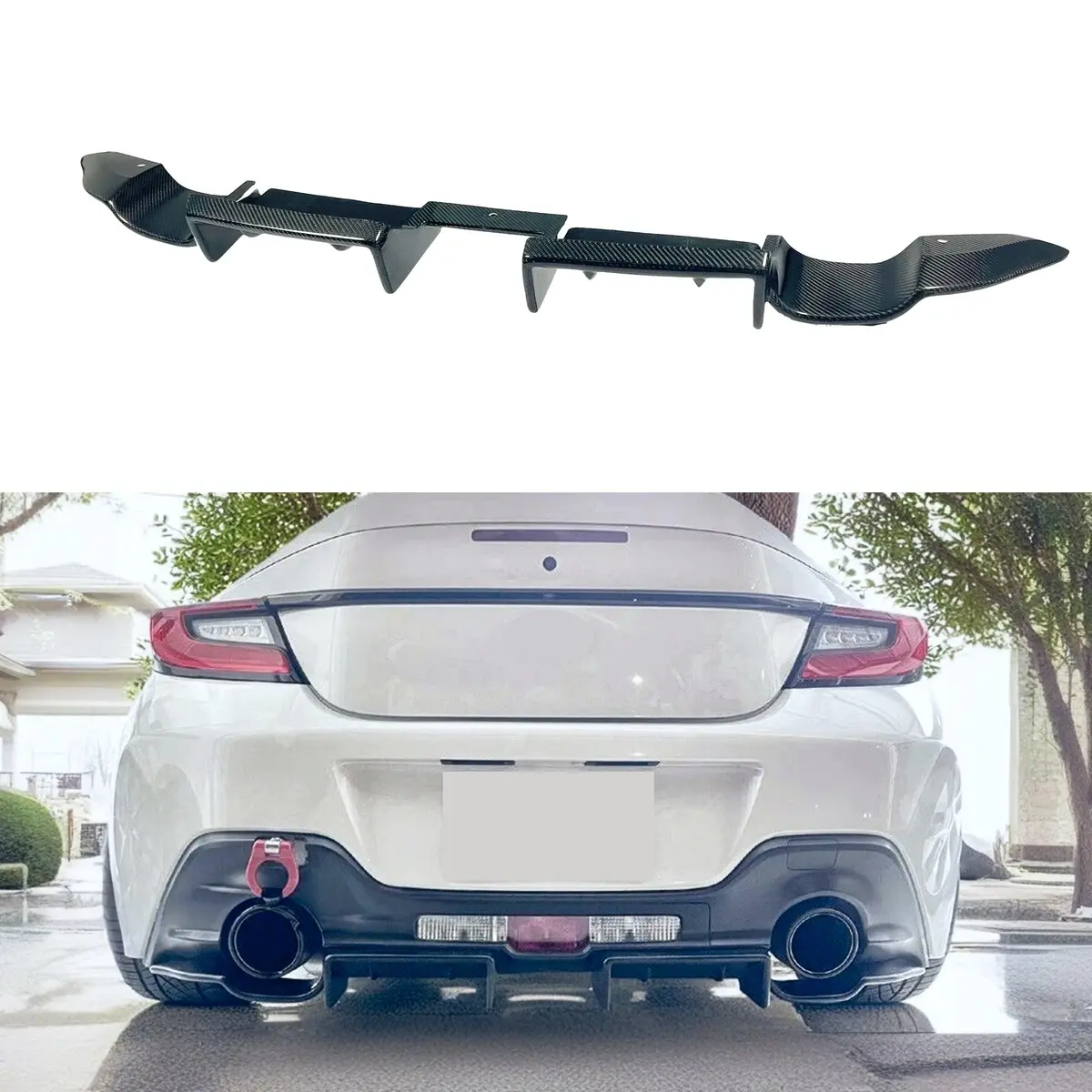 Fits 2022-2025 Gr86 Real Carbon Fiber Rear Bumper Lower Diffuser Body Kit 1