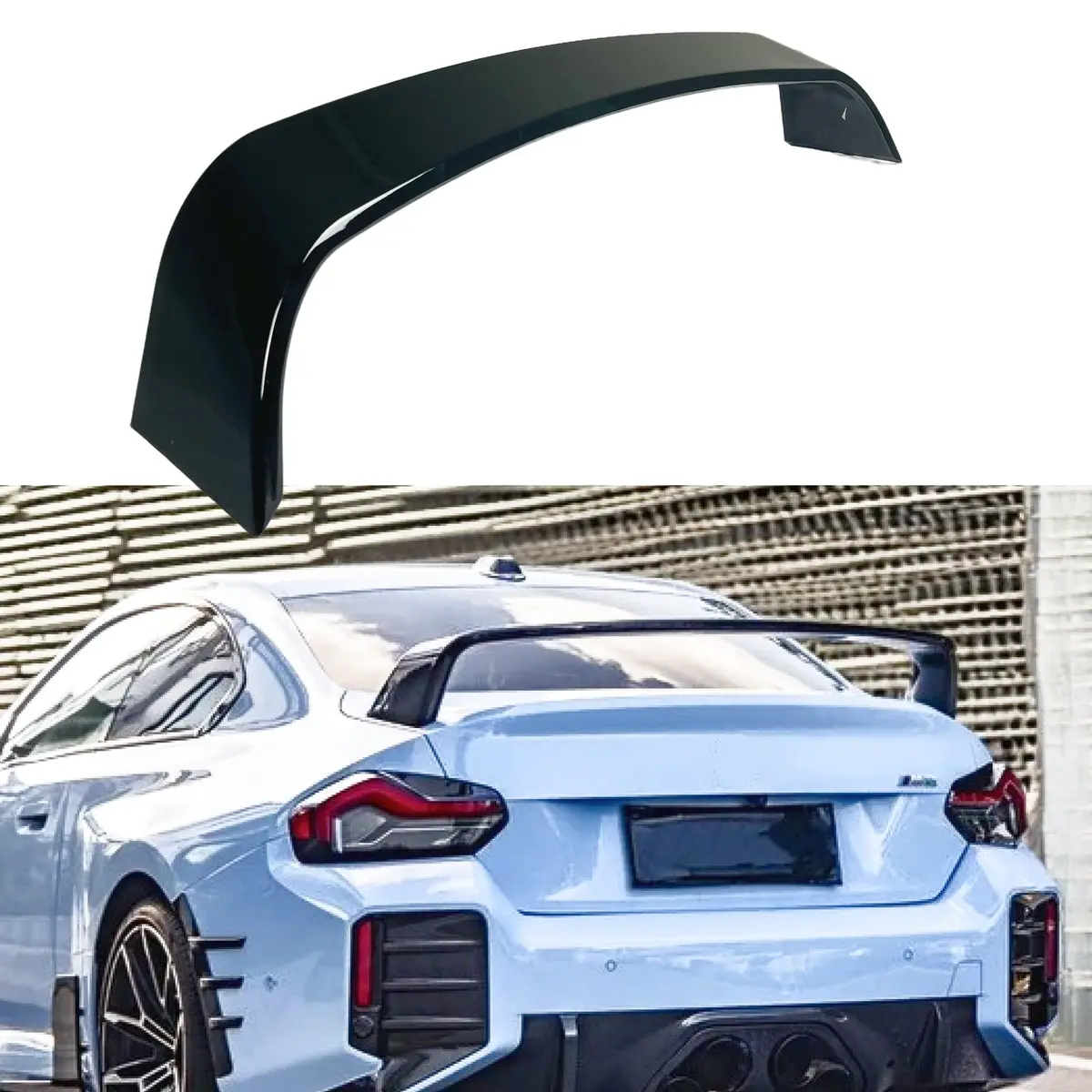 High Kick Rear Trunk Lip Spoiler Wing Fits 2023-2025 Bmw M2 G87 1