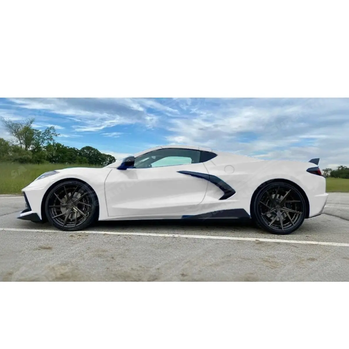 2020+ Chevrolet Corvette C8 Stingray - Carbon Fiber Side Skirts 2