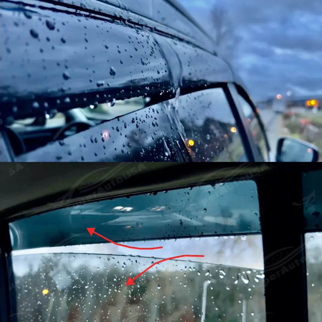 In-Channel Rain Guard Side Window Visor Vent Deflectors For Subaru Impreza Hatchback Model 2017-2025 2