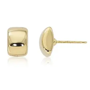 14K Yellow Gold Medium Modern Stud Earrings 1
