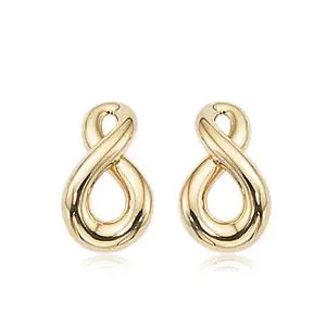 14K Yellow Gold  Small Figure 8 Earrings 1