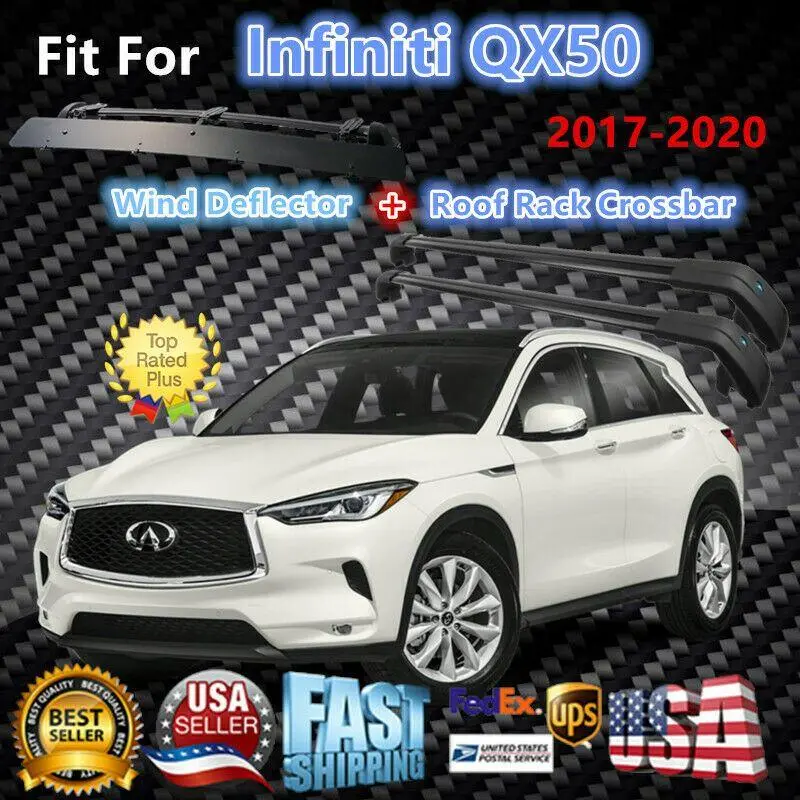 Luggage Crossbar+Wind Deflector | Fits Infiniti Qx50 (19-24) 1