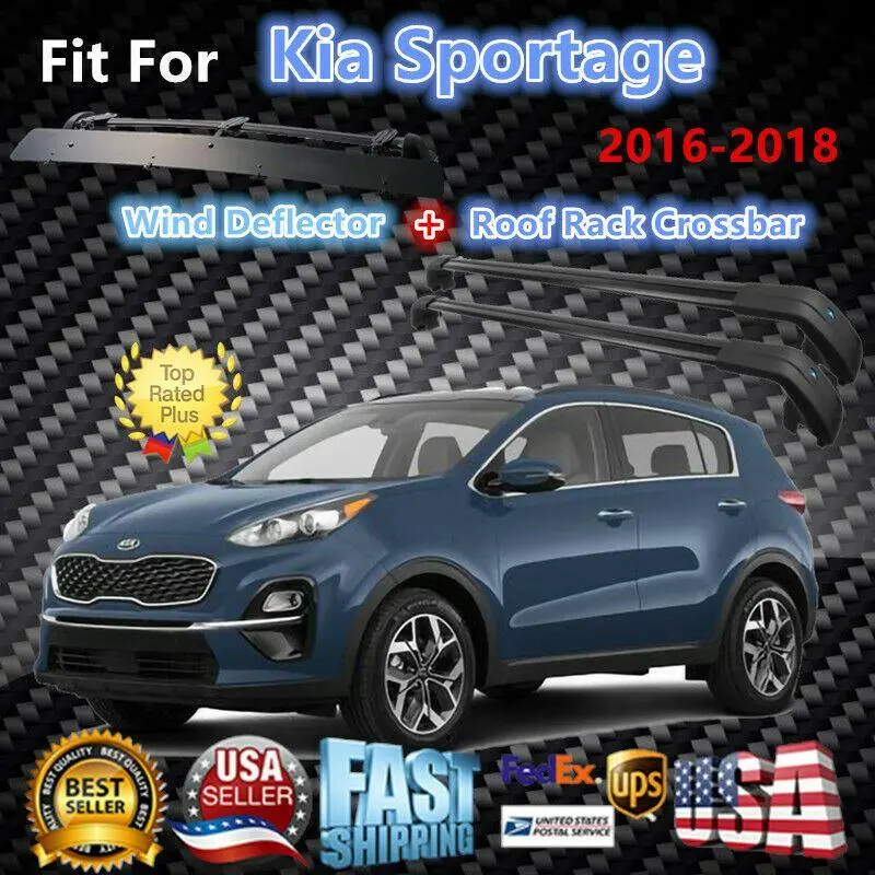 For Sportage 2017-2022 Luggage Crossbar+Wind Deflector 1