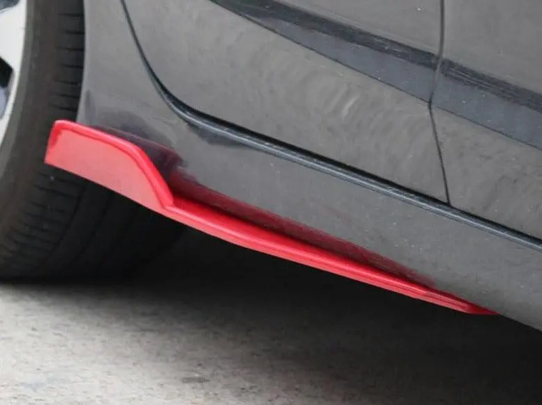 Fit 2008-2020 Toyota Camry Side Skirts Splitters Spoiler Diffuser Wings (Red) 1