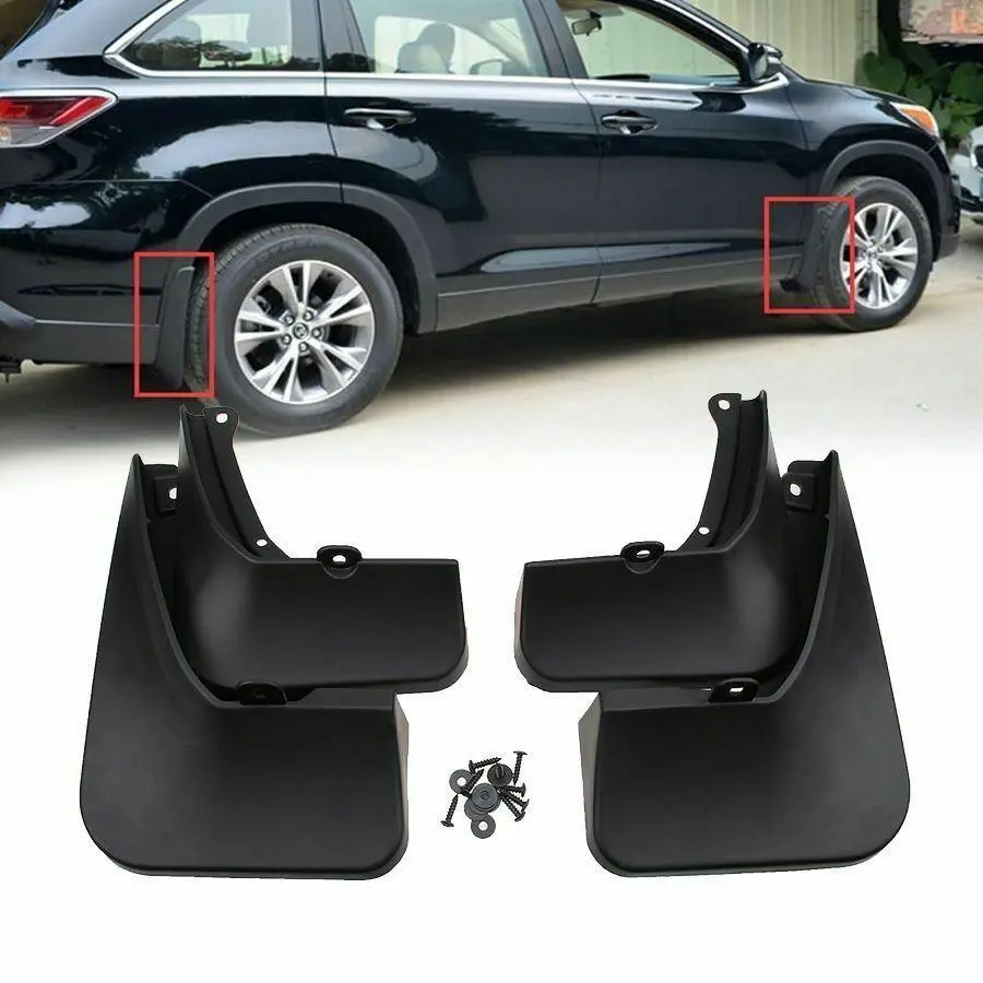 Fit 2014-2019 Toyota Highlander Mud Flaps Splash Guard Fender Mudguard Set 1