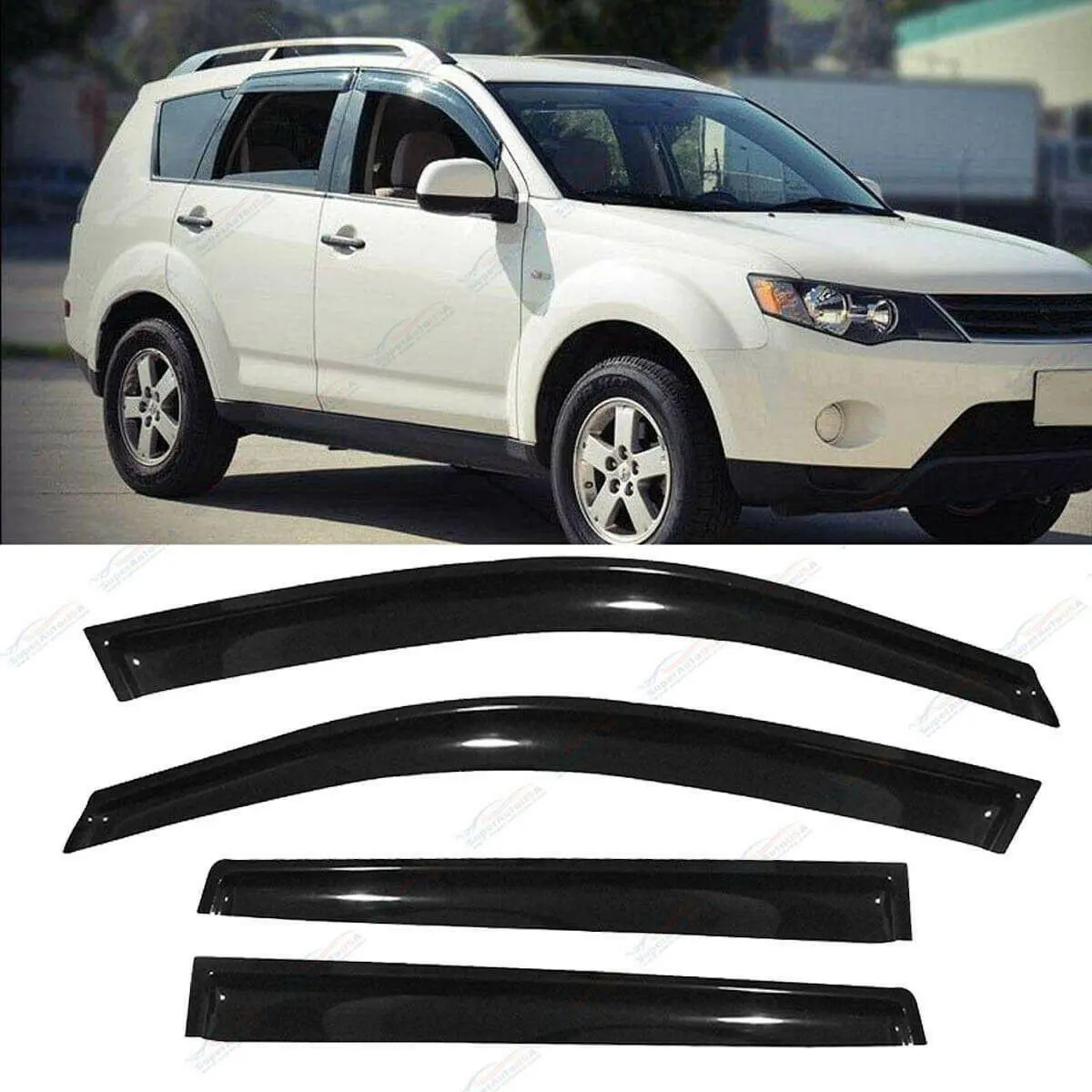 Fit 2016-2022 Lexus Rx350 Rx450h 3D Mugen Style Vent Window Visors Rain Sun Wind Guards Shade Deflectors 1