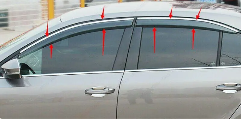 Fit 2018-2022 Subaru Crosstrek Xv Clip-On Chrome Trim Vent Window Visors Rain Sun Wind Guards Shade Deflectors 1