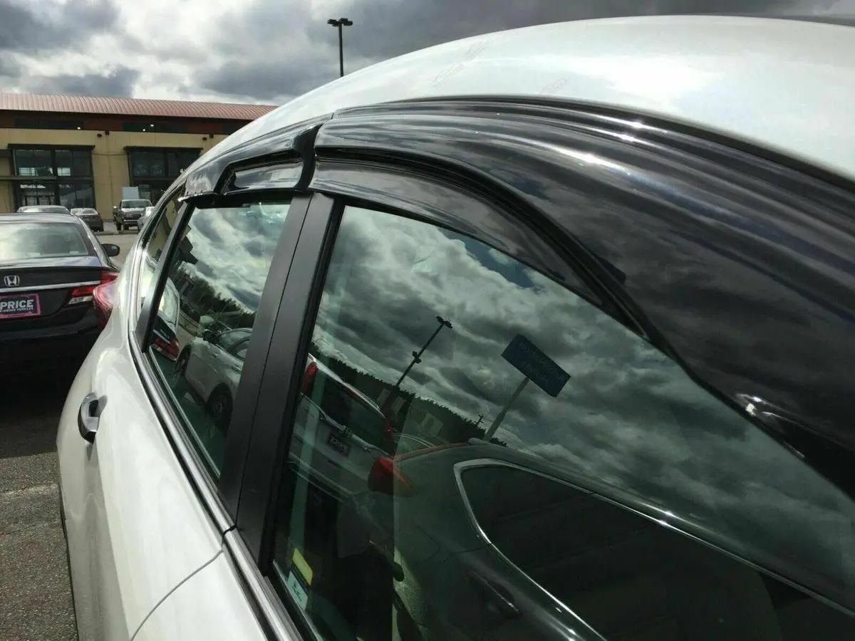 Fit 2014-2021 Acura Mdx 3D Mugen Style Vent Window Visors Rain Sun Wind Guards Shade Deflectors 1