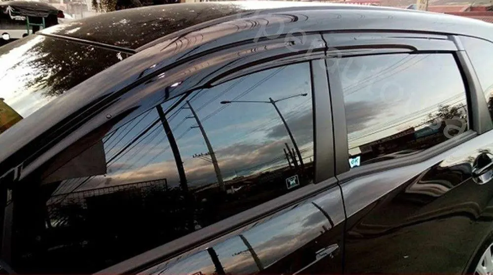Fit 2012-2016 Honda Crv Cr-V 3D Mugen Style Vent Window Visors Rain Sun Wind Guards Shade Deflectors 1