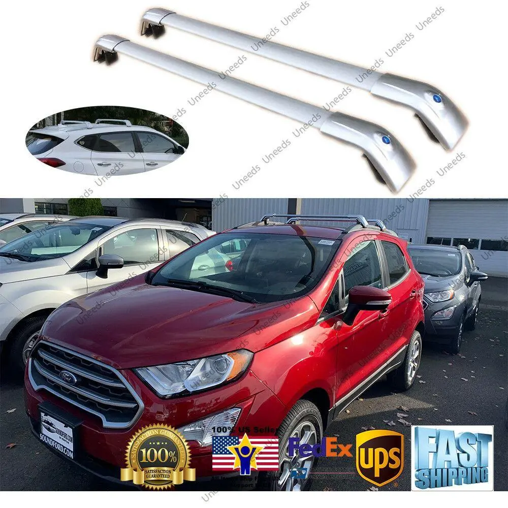 Roof Rack Cross Bar - Elegant Silver | Fits Ford Ecosport (2013-2020) 1