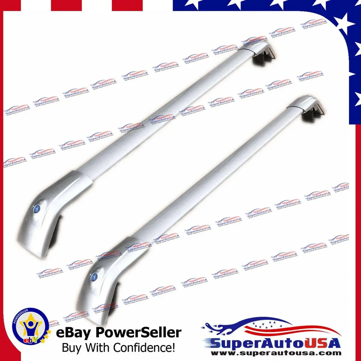 Fit 2014-2019 Lincoln Mkc Silver Baggage Luggage Cross Bar 2