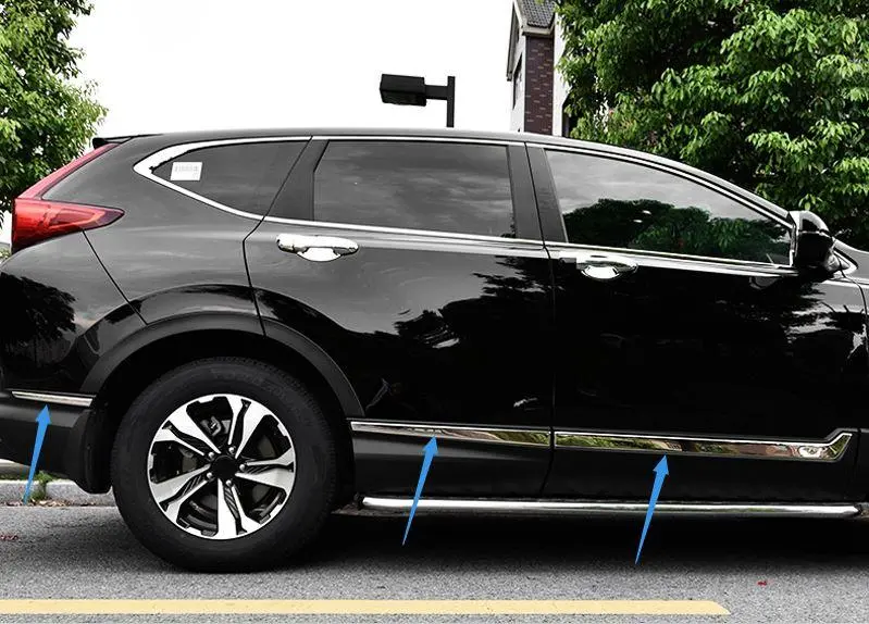 Side Door Moldings Trim Cover - Mirror Chrome | Fits Honda Crv (17-21) 1