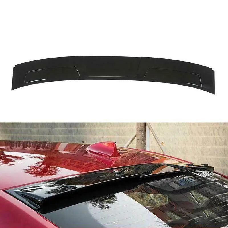 Fit 2014-2021 Infiniti Q50 Mugen Style Rear Roof Window Spoiler (Gloss Black) 1