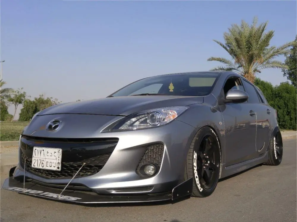 Fit 2010-2013 Mazda 3 Jdm Vip Mod Style Side Skirts 4/5Dr Body Kit Black 1