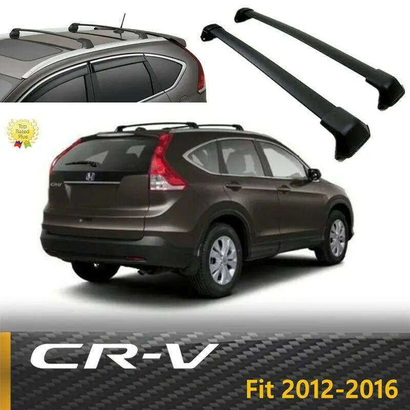 Roof Rack Cross Bar - Black Aluminum | Fits Honda Cr-V (12-16) 1