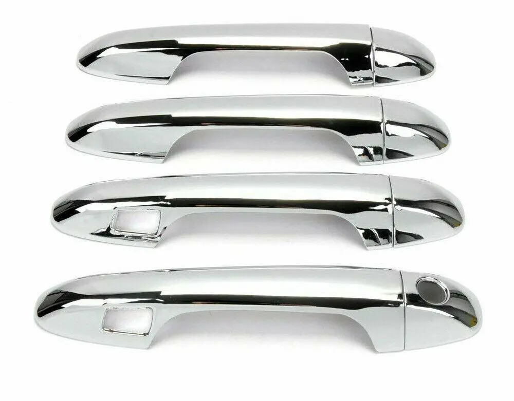 Fit 2016-2021 Toyota Tacoma Door Handle Cover (Mirror Chrome, Smart Holes) 1