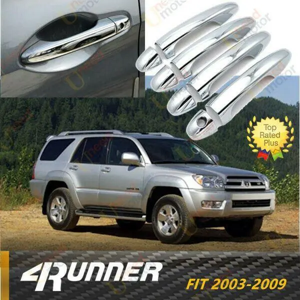 Fit 2003-2009 Toyota 4Runner Door Handle Cover Trims (Mirror Chrome) 1