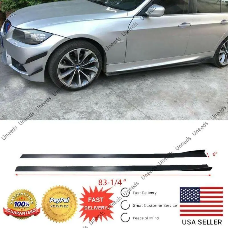 Fits Audi A6 A8 Black Side Skirts Body Kit Rocker Panels Splitters 1