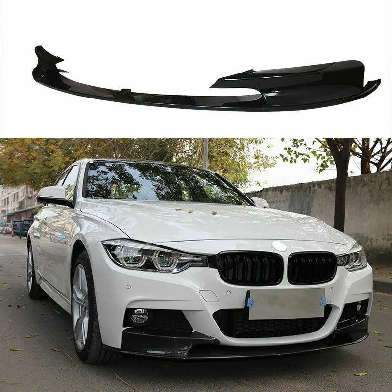 Fit 2012-2018 Bmw F30 3 Series M Style Front Bumper Lower Lip (Carbon Fiber Print) 1