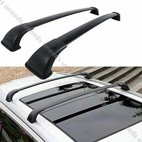 Fit 2014-2018 Toyota Highlander Le Oe Style Roof Rack Cross Bars Black Pair Set 1