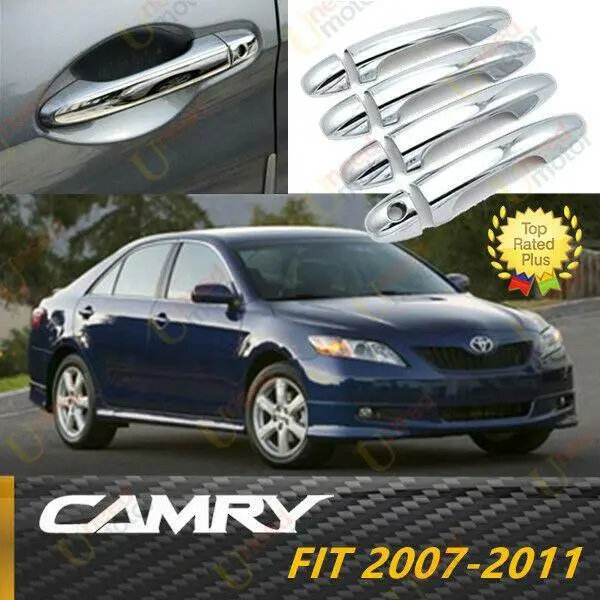Fit 2007-2011 Toyota Camry Door Handle Cover Trims Accessories (Mirror Chrome) 1