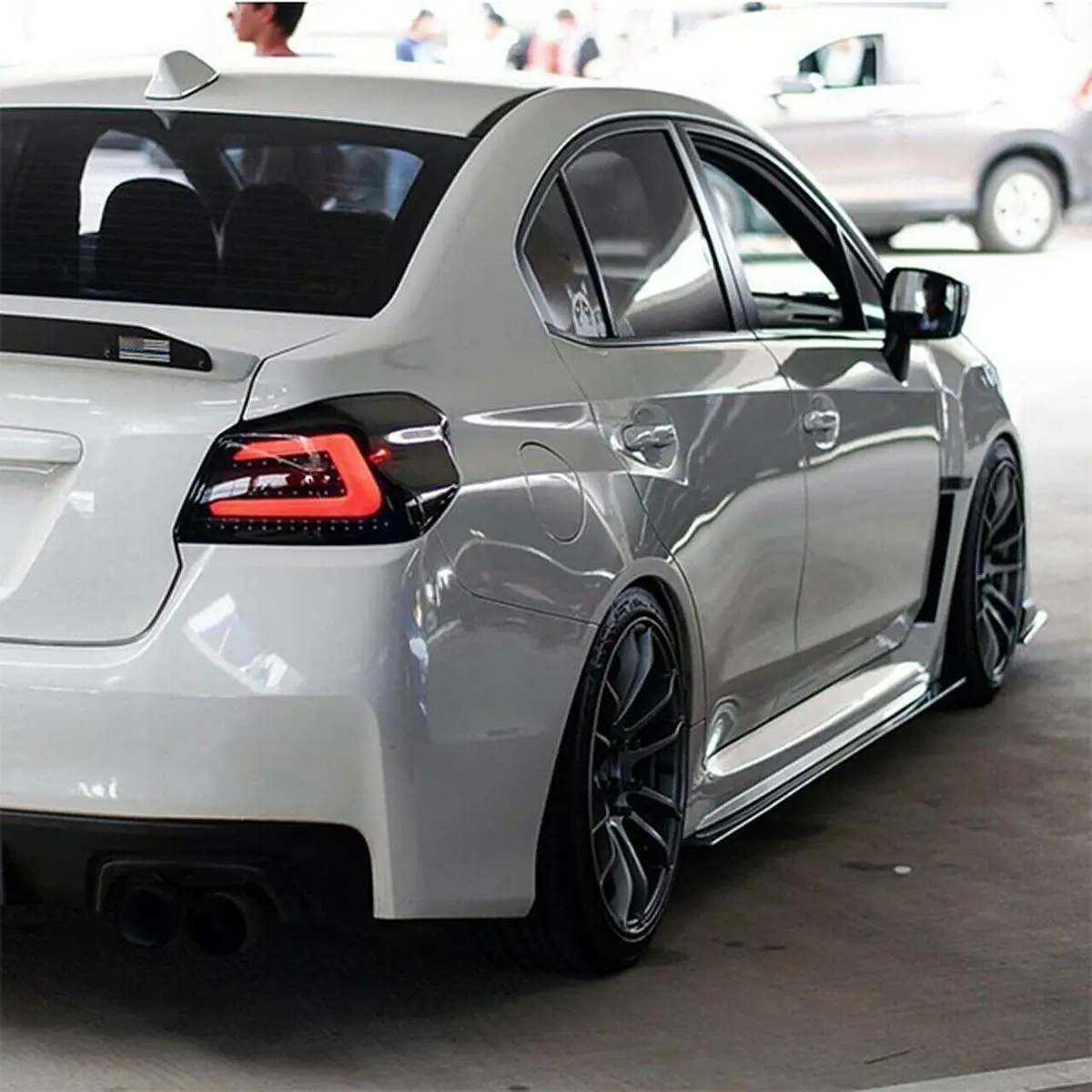 2015-2021 Subaru Wrx Sti Va - Side Skirts Extension - Unpainted Matte Black 2