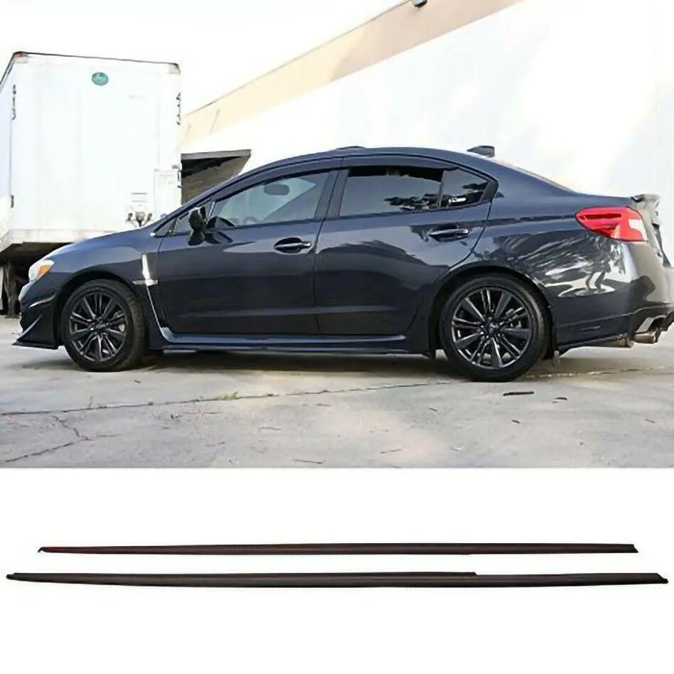 2015-2021 Subaru Wrx Sti Va - Side Skirts Extension - Unpainted Matte Black 1