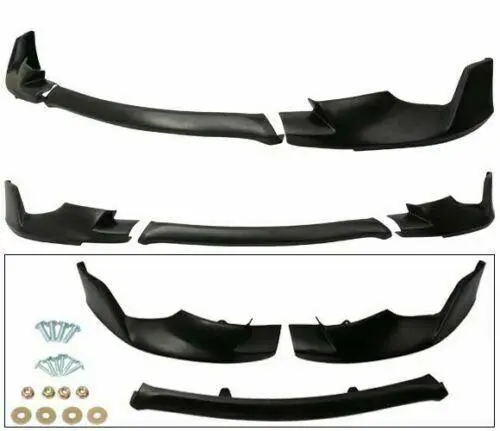 Fit 2014-2016 Toyota Corolla Base Model Front Bumper Lip Spoiler (Unpainted Matte Black) 1