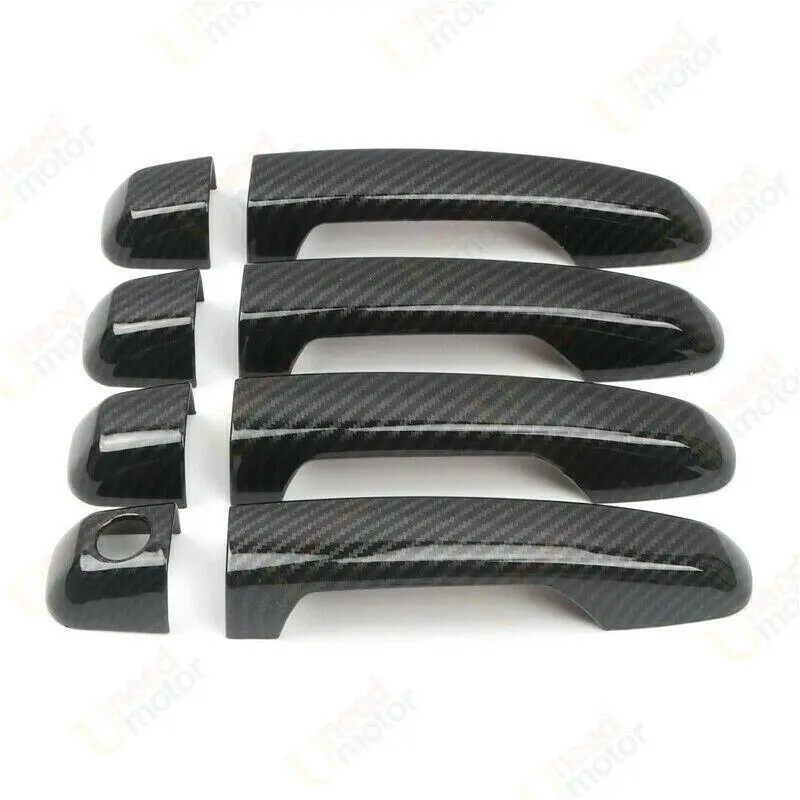 Fit 2007-2021 Toyota Tundra Door Handle Covers Trim (Carbon Fiber Print) 1